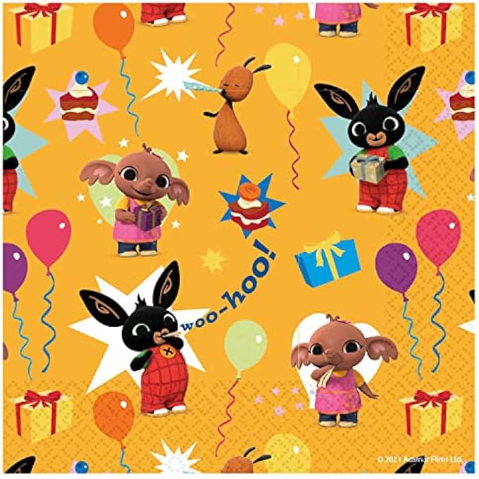9911883BING BUNNY PARTY LUNCHEON NAPKINS16 PACK - Image 1
